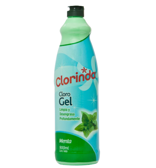 cloro gel clorinda 900 ml. menta