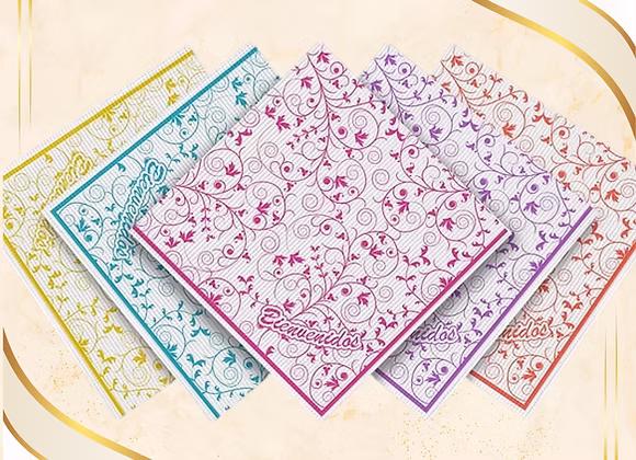 servilletas diseño flor 100 unidades