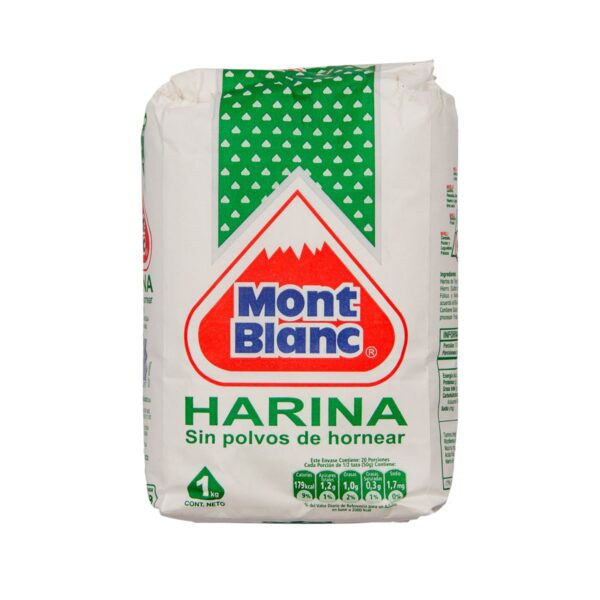harina sin polvo mont blanc 1 kilo